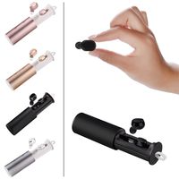 Glumes Surround Stereo Portable Headset Mini Twins Bluetooth Earphones True Wireless Headphone with Charger Dock and Mirco USB Cable The Best Gift Happy Valentine Day (Rose Gold)