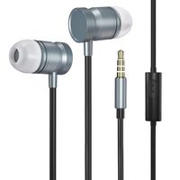 Headphones, Zdai in-Ear Earbuds Noise Isolation Headsets Heavy Bass Earphones with Microphone Compatible with iPhone Samsung iPad and Most Android Phones - Grey