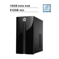 HP Pavilion 460 Premium Desktop, Intel Quad-Core i7-7700T up to 3.8 GHz, 16GB DDR4 RAM+16GB Optane RAM, Intel HD 630, 512GB SSD, HDMI, WiFi, Bluetooth, DVD, Keyboard, Mouse, Windows 10 Home