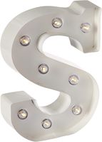 Darice White Metal Marquee Letter - S - 9.87" Tall, White Finish