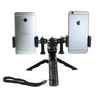 Livestream Gear - Dual Device Tripod Setup for Streaming or Video Recording with 2 Phones. Also Works with Sport Camera. Any Device, Multiple Orientations. (2 Device Tripod)