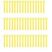 Pasow 50pcs Reusable Fastening Adjustable Cable Ties Wire Management (6 Inch, Yellow)