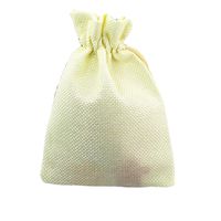 LKXHarleya 50PCS Burlap Gift Bag with Drawstring, Small Burlap Hessian Party Favor Bags, Jewelry Pouches Candy Treat Jute Bag for Wedding Party DIY Craft and Christmas, 4inch X 6inch, White