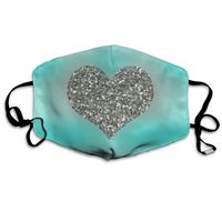 YUIOP Shining Love Printed Mask Neutral Mask for Men and Women Polyester Dust-Proof Breathable Mask
