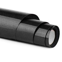 Glitter HTV vinyl - 12" x 5ft PU Heat Transfer Vinyl roll, Iron On Vinyl for Cricut & Silhouette Cameo Easy to Cut & Weed, Durable, Vibrant Color Design for T-Shirt and Other Textiles (Black)