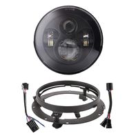 7 Inch LED Headlight With Mounting Bracket For Touring Street Glide Road King Ultra Classic Electra Glide Fat Boy Tri Cvo Heritage Softail Slim Deluxe Ultra Limited Black