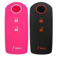 Coolbestda 2Pcs Rubbber 3buttons Smart Key Fob Cover Case Protector Keyless Skin Jacket Holder for Mazda 3 6 CX-3 CX-5 CX-7 CX-9 WAZSKE13D01