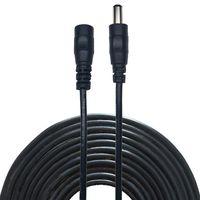 Liwinting 5Meters/16.4Feet DC Extension Cable, 12V DC Power Adapter Plug Extension Cord 5.5mm x 2.1mm Male to Female Extension Wire for DC 12V Power Adapter, CCTV Security Camera etc. - Black