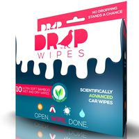 Bird Poop Remover - Drop Wipes - Exterior Car Wipes/Auto Spot Cleaner - Scientifically Advanced, Patent Pending & All-Natural for Bird Droppings, Water Spots & More - 1 Box (10 Wet & 10 Dry Wipes)