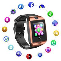 XIANGXIHUI Bluetooth Smart Watch Fitness Tracker - Sport Watch Touch Screen with Camera Pedometer Sleep Monitor Call/Message Reminder Music Player Anti-Lost - Compatible Android Smartwatches (Gold)