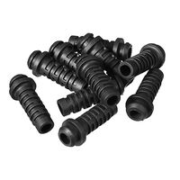 uxcell 10pcs 5mm Inner Dia PVC Strain Relief Cord Boot Protector Power Tool Hose Black