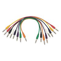 On-Stage Hot Wires Straight 1/4" TRS Patch Cables, 17" (8 Pack)