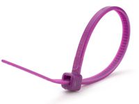 4 Inch Purple Miniature Nylon Zip Tie - MS3367-4-7 - 100 Pack