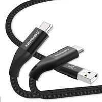 USB C Cable Fast Charging, ADPROTECH 2-Pack (3.3Ft+6Ft) Galaxy S10 Charger Cable Fast Charging Cable for Samsung Galaxy S9 /S8 /Note 8, LG V20 /G5 /G6 and More, Black