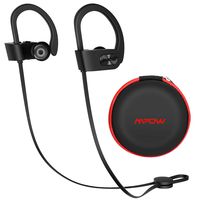 Mpow Flame Upgraded Bluetooth Headphones with Case, IPX7 Waterproof Wireless Earphones Sport W/Mic, 7-9 Hrs Playtime, in-Ear Wireless Earbuds W/Rich Bass & HiFi Stereo, Running Headphones, Black
