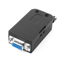 uxcell Plastic DIY D-SUB DB15 VGA Female Cover Breakout Terminals Board Connector w Screw