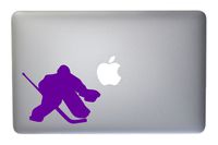 Hockey Goalie Vinyl Decal for MacBook, Laptop or Other Device 5 Inch (Purple)