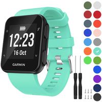 GVFM Band Compatible with Garmin Forerunner 35, Soft Silicone Replacement Watch Band Strap for Garmin Forerunner 35 Smart Watch, Fit 5.11-9.05 Inch (130-230 mm) Wrist (Tea Green)