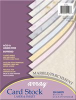 Pacon Card Stock, Marble and Parchment Jumbo Assortment, 10 Colors,  8-1/2" x 11", 250 Sheets