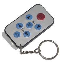 Islandse TV Mini Keychain Universal Remote Control for Philips Sony Panasonic Toshiba LO Black