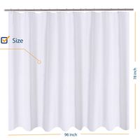 N&Y HOME Fabric Shower Curtain Liner 96 x 78 inch XL Size, Hotel Quality, Washable, Water Repellent, White Bathroom Curtains with Grommets, 96x78