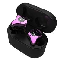 Linsoul Sabbat E12 Ultra TWS Bluetooth 5.0 True Wireless HiFi Earbuds, Sweatproof Noise Canceling Earphones with Built-in Mic for Sports Running (Purple)