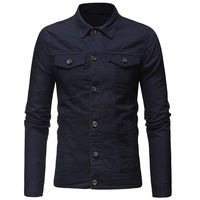 Hemlock Men Denim Jacket Coats Ziipper Cardigan Trundown Jean Coats Sweatshirt Pullover Tops Outwear