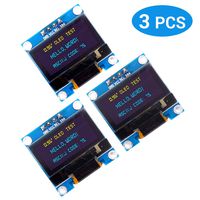 LAKASARA OLED Display Module 0.96 inch128X64 SSD1306 Driver I2C Serial Self-Luminous Display Board Yellow and Blue for Arduino（3 pcs）