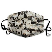 Cute Pugs Classicl Dust Mask,Washable and Reusable Cleaning Gardening Outdoor Activities Warm Windproof Mask