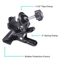 3" Spring Clamp with 1 1/2" Pipe Clamp Parallel to Clamp