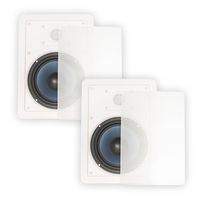Blue Octave Home LW62 Blue Octave in Wall 6.5" Speakers Home Theater Surround Sound 2-Way Speaker Pair, White (Pack of 2)