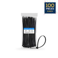 Zip Ties Nylon Vettora Cable Tie, | Usable For Different Purposes For Indoor And Outdoor, Heavy Duty | Available In Two Colors Black And White With Different Sizes (6 Inches, Black 100 Packs)