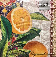 Paperproducts Design Paper Luncheon Napkins, Valencia Oranges, 20 ct