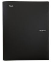 Five Star 2-Pocket Folder, Stay-Put Folder, Folders with Pockets, Black (72113)