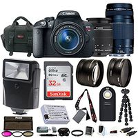Canon EOS Rebel T5i w/ EF-S 18-55mm & 75-300mm Lenses with 32GB Accessory Bundle