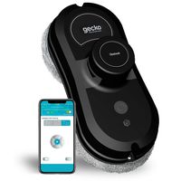 Gladwell Gecko Robot Window Cleaner - Smart Glass Cleaning Robotic Technology App & Remote Powered Washer for Table High Windows Ceiling Magnetic Automatic Outdoor/Indoor - 1 Year Warranty - (Black)