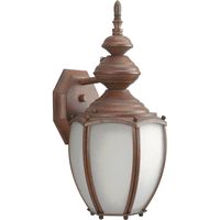 Progress Lighting P5770-33EB One-Light Etched Glass Wall Lantern with Photocell and 120 Volt Normal Power Factor Electronic Ballast, Cobblestone