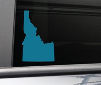 Idaho Vinyl Decal Laptop Car Truck Bumper Window Sticker, 6.25" x 4", Teal