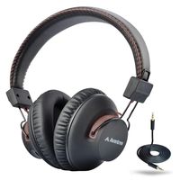 Avantree AS9S 40 hr Wireless Wired Bluetooth Over Ear Headphones with Mic for TV Watching, Foldable, Extra Comfortable & Lightweight, HiFi Stereo Headset for PC Computer Laptop Cell Phone - Brown