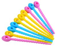 Zeroyoyo Food Grade Silicone Bag Ties Cable Management Zip Tie Twist Multi-use Bag Clip Bread Tie Food Saver 10pCS