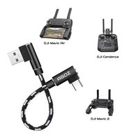 AGOZ Heavy Duty Braided 4 inch 90 Degree Right Angle Elbow USB-C Cable Cord for DJI Mavic PRO AIR Drone Remote Controller RC to Type-C USB (Galaxy Note 10,Note 9,Note 8, S10,S9,S8,A10e, LG Stylo 5 4)