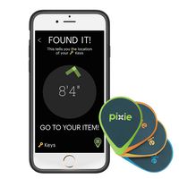 Pixie Tracker (4pk): Lost item finder with visual guidance using AR. Accurately finds keys, wallets, and your iPhone even if it's off (for iPhone/iPad only)