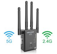 WiFi Extender Repeater for 2.4 and 5G 1200Mbps WiFi Signal Booster Amplifier with 4 External Antennas WiFi Range Extender with Router/AP/Repeater Mode