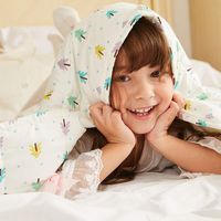 Hiseeme Weighted Blanket for Kids (10 lbs 41''x60'', Twin Size) 100% Natural Cotton with Glass Beads - Sapling