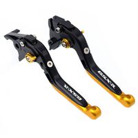 For Suzuki GSXR 600 2006-2010 Gold Black Folding Extendable Brake Clutch Accessories Engraved Levers