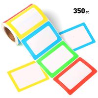 FANGTEK Colorful Plain Name Tag Labels 3 1/2 X 2 1/4, 350 Stickers.