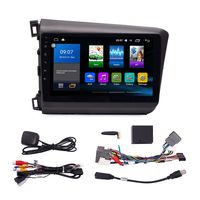 KUNFINE Quad Core Android 8.0 Car DVD GPS Navigation Autoradio Car Stereo Multimedia Player Car Radio for Honda Civic 2012 2013 2014 2015 Headunit Supports Steering Wheel Control
