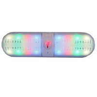 BraveGo Portable Bluetooth 3.0 Wireless Pill Speaker with Fm Radio Support, 3.5mm Connector, Built-in Microphone, Rechargable Battery and Color Flash LED Light (White)