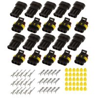 ZYTC 10 Kits 3 Pin Way Waterproof Electrical Connector Plug 1.5mm Series Terminals