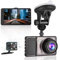 MYPIN 1080P Front and Rear Dual Lens Dash Cam with 4.0"Screen, 170° Wide-Angle Lens, G-Sensor, Parking Monitor, Loop Recording and Car Charger
